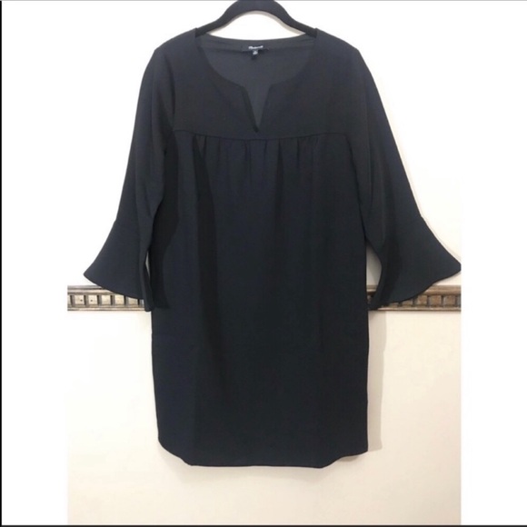 Madewell Bell Sleeve Dress Black NWOT Sz XS - Picture 2 of 7